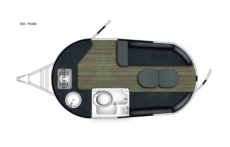 Representative floor plan provided by a trusted RVshare partner.