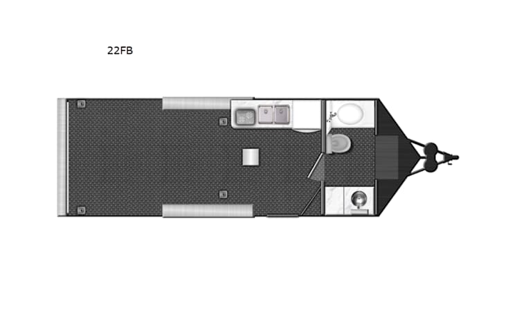 Representative floor plan provided by a trusted RVshare partner.
