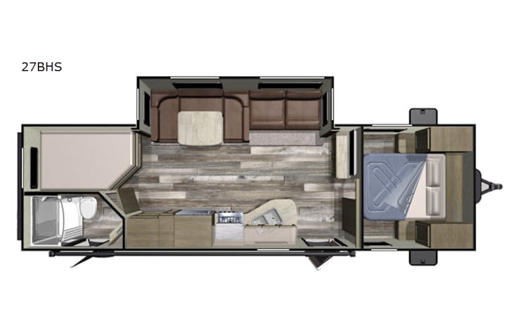 Representative floor plan provided by a trusted RVshare partner.