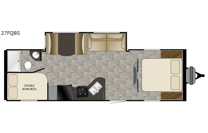 Representative floor plan provided by a trusted RVshare partner.