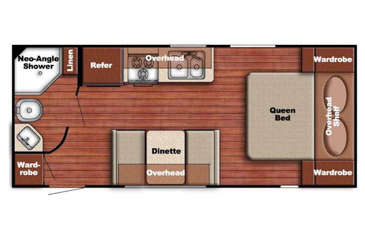 Representative floor plan provided by a trusted RVshare partner.