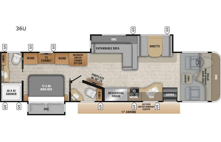 Representative floor plan provided by a trusted RVshare partner.