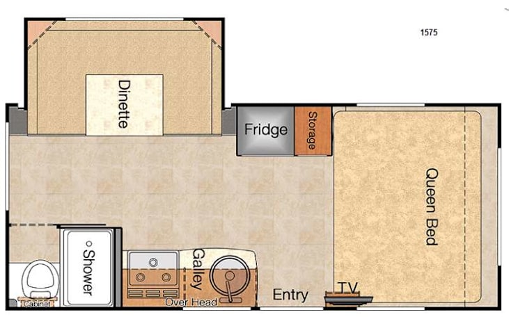 Representative floor plan provided by a trusted RVshare partner.