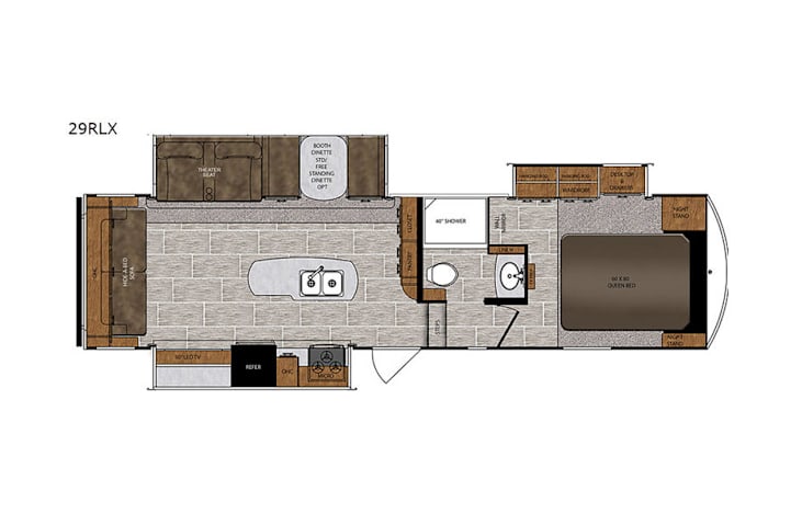 Representative floor plan provided by a trusted RVshare partner.
