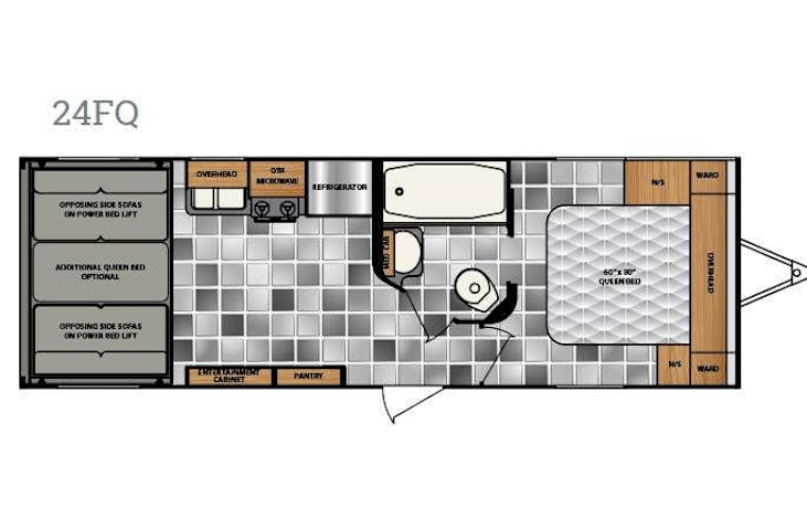 Representative floor plan provided by a trusted RVshare partner.