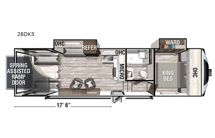 Representative floor plan provided by a trusted RVshare partner.