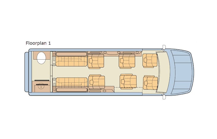 Representative floor plan provided by a trusted RVshare partner.