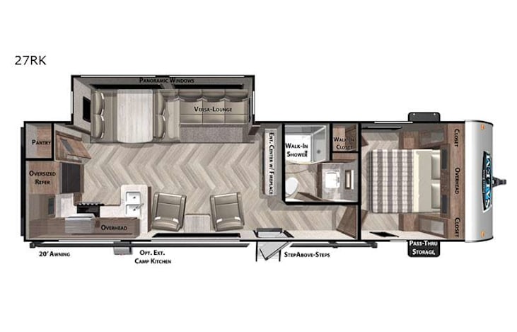 Representative floor plan provided by a trusted RVshare partner.