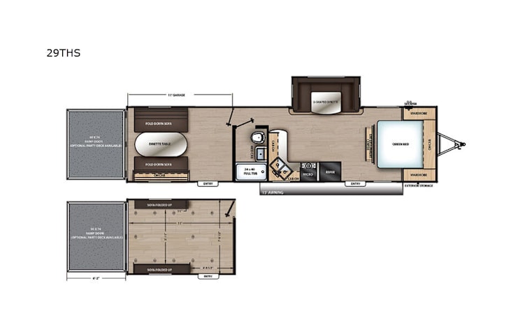 Representative floor plan provided by a trusted RVshare partner.