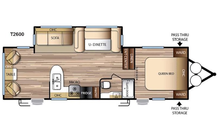 Representative floor plan provided by a trusted RVshare partner.