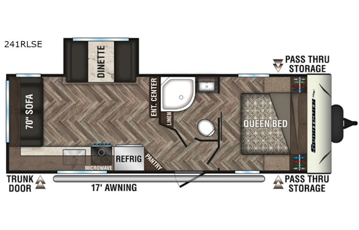 Representative floor plan provided by a trusted RVshare partner.