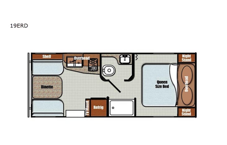 Representative floor plan provided by a trusted RVshare partner.