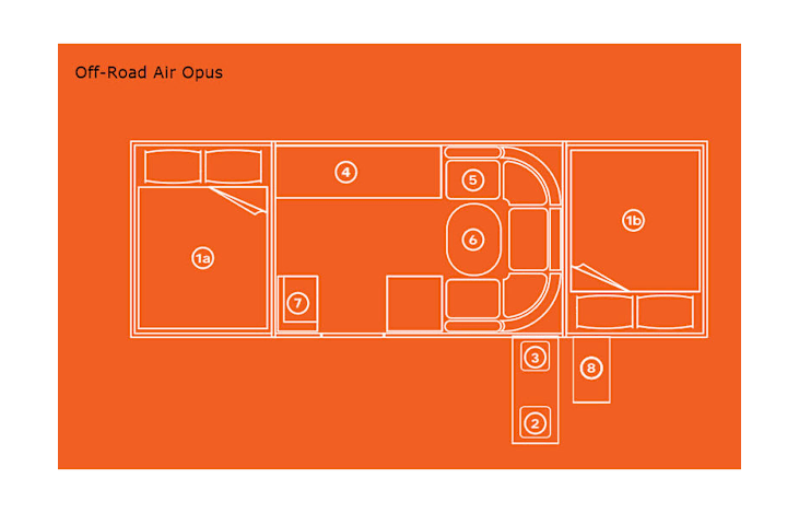 Representative floor plan provided by a trusted RVshare partner.