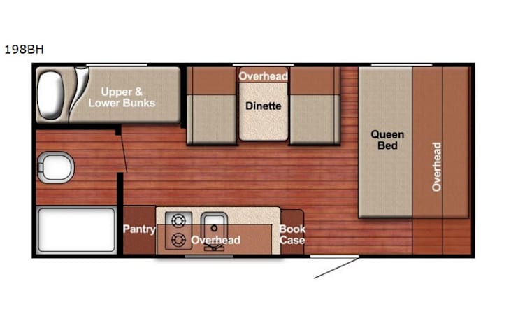 Representative floor plan provided by a trusted RVshare partner.