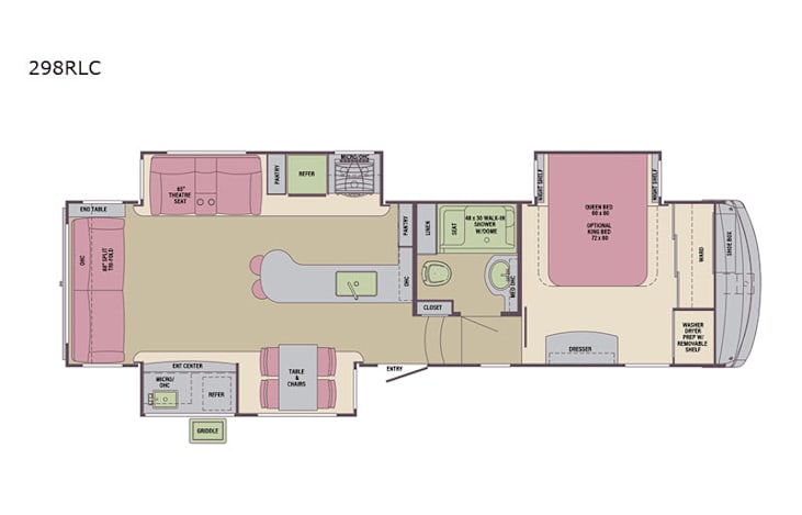 Representative floor plan provided by a trusted RVshare partner.