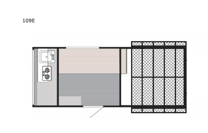 Representative floor plan provided by a trusted RVshare partner.