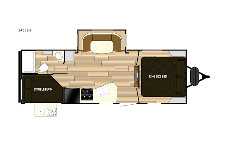 Representative floor plan provided by a trusted RVshare partner.
