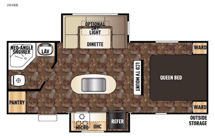 Representative floor plan provided by a trusted RVshare partner.