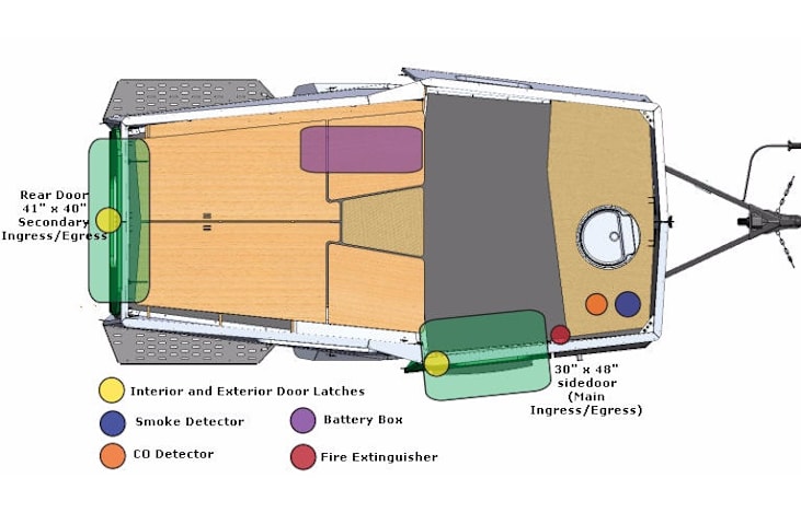 Representative floor plan provided by a trusted RVshare partner.