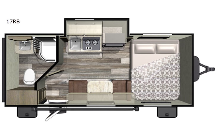 Representative floor plan provided by a trusted RVshare partner.