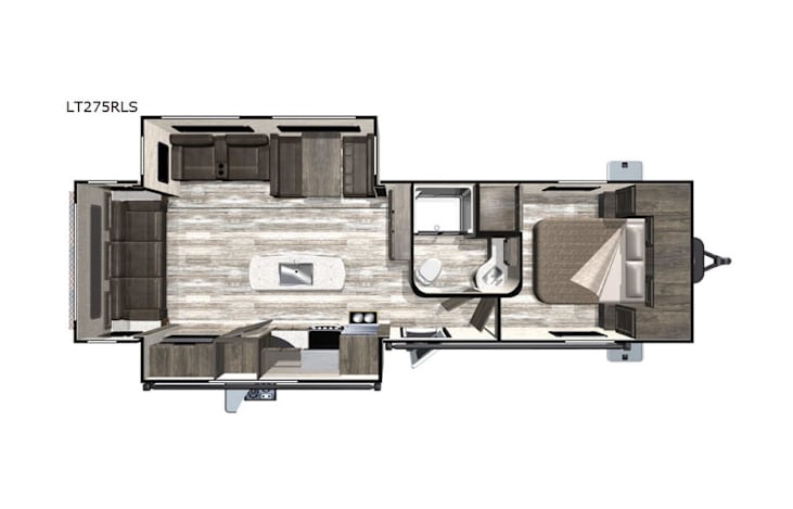 Representative floor plan provided by a trusted RVshare partner.