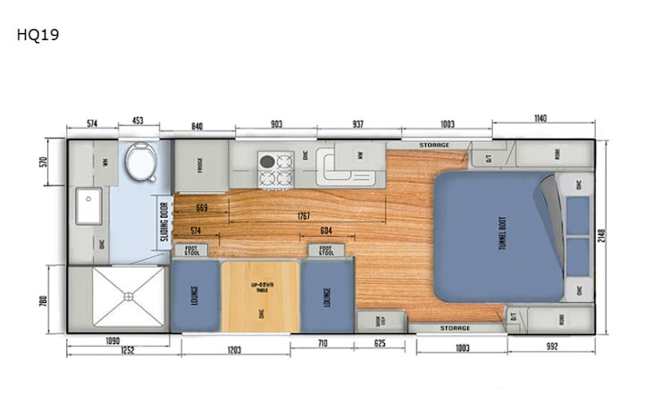 Representative floor plan provided by a trusted RVshare partner.