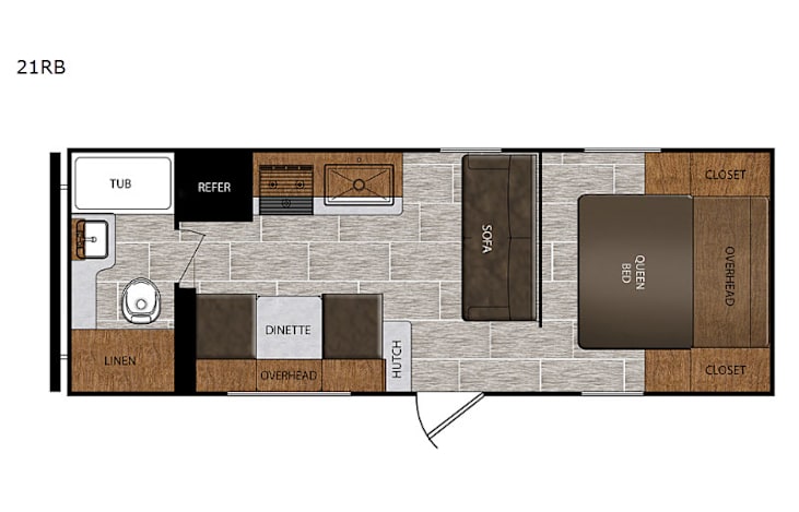 Representative floor plan provided by a trusted RVshare partner.
