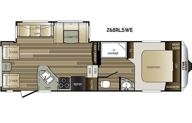 Representative floor plan provided by a trusted RVshare partner.