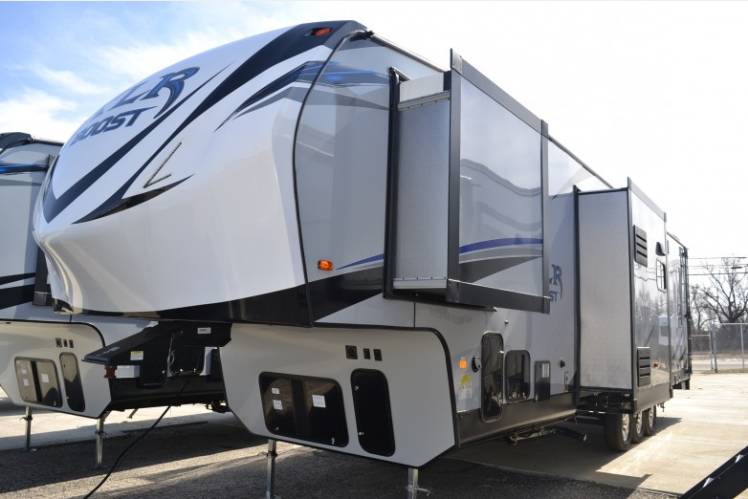 10 Most Popular Travel Trailer Brands and Buying Guide 4 2019 Forest River XLR Boost 13' Garage